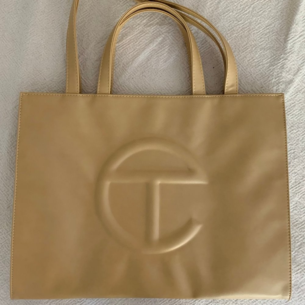 Medium Cream Telfar Shopping Bag